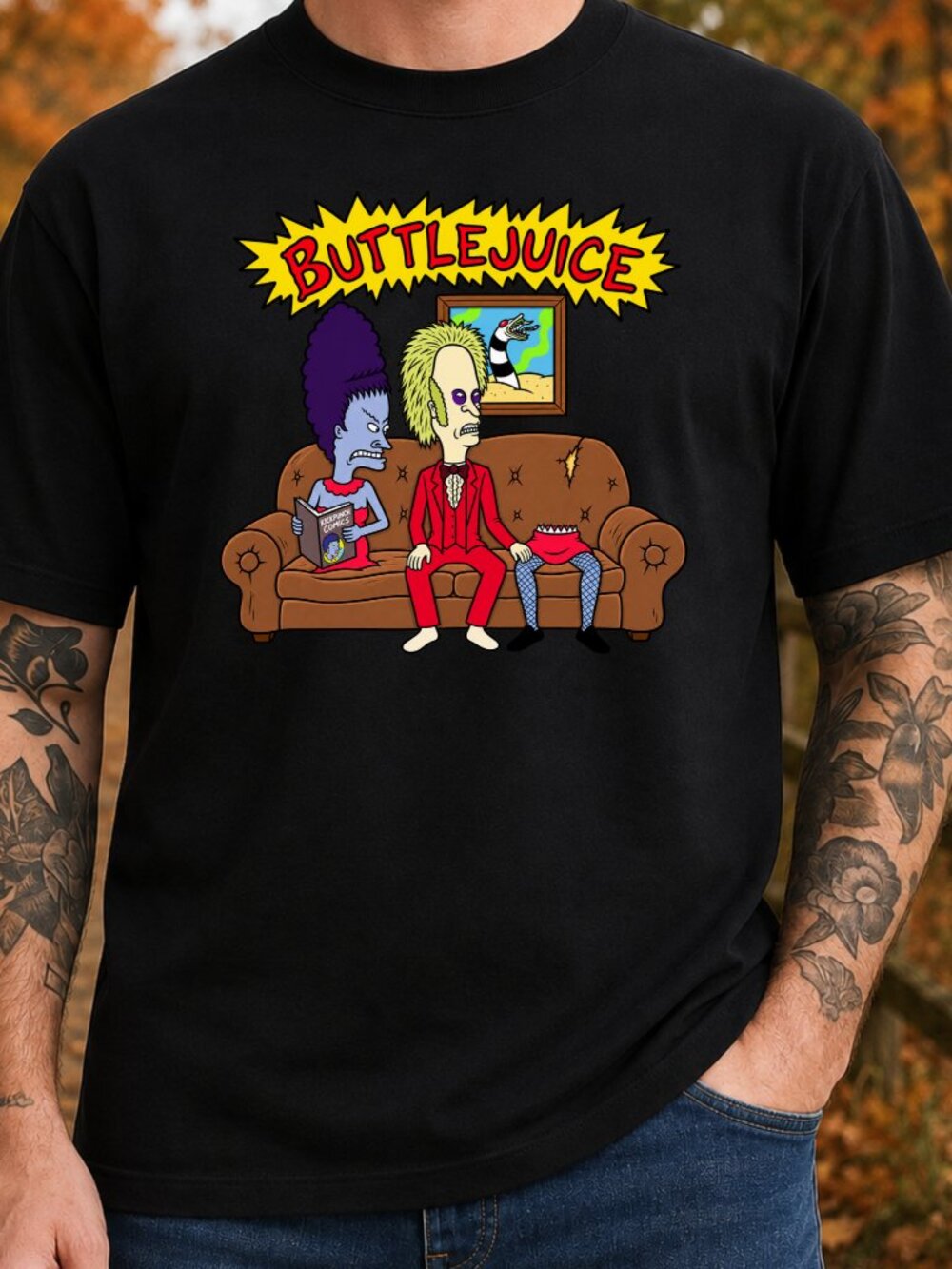 Beavis Butthead TShirt Graphic Tee Adult Unisex Funny Buttlejuice Movie Lover